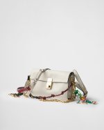 Prada Soft Sound Small Leather Shoulder Bag With Charms - Image 2
